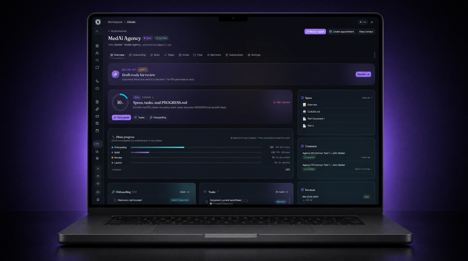 Inverta Agency OS screenshot